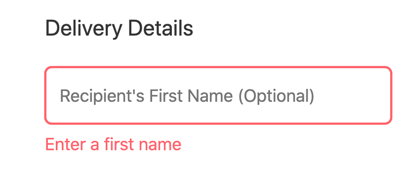 Placeholder says that the field is option, while validation requires it to be filled in.